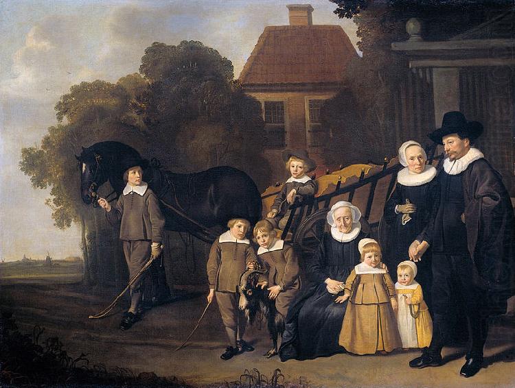 Jacob van Loo The Meebeeck Cruywagen family near the gate of their country home on the Uitweg near Amsterdam. china oil painting image